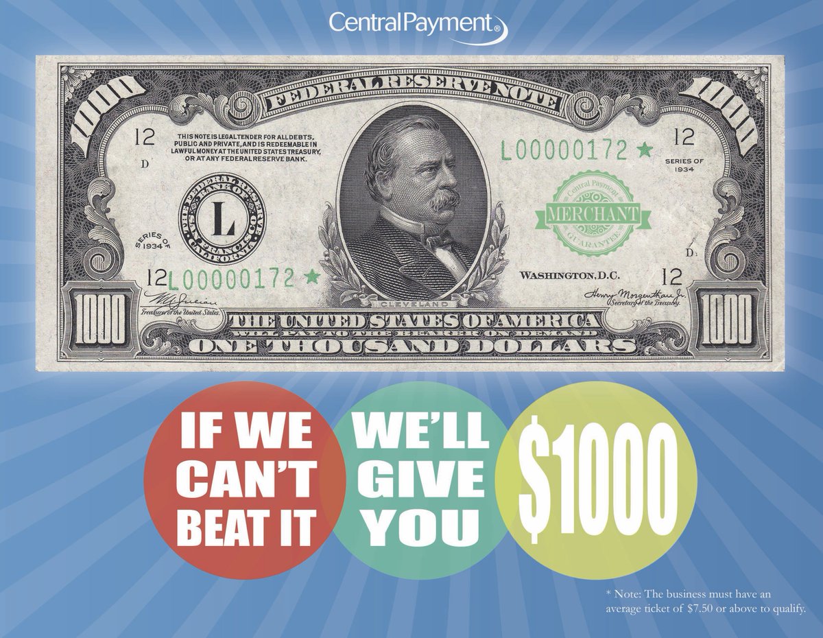 cpaybhamal's tweet image. Did you know we will write you a $1000 check the same day, if we can't beat your current merchant account monthly cost? Call me 205-549-2426