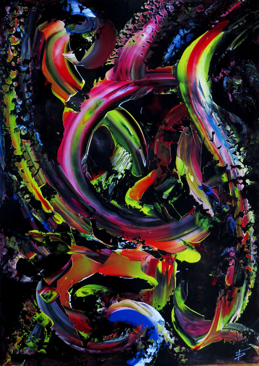 FourniD's tweet photo. "Otoukahn" is on my mind tonight - Acrylique sur carton - 50x70 https://t.co/2J4T8uuCWi https://t.co/nkeG4WbXia