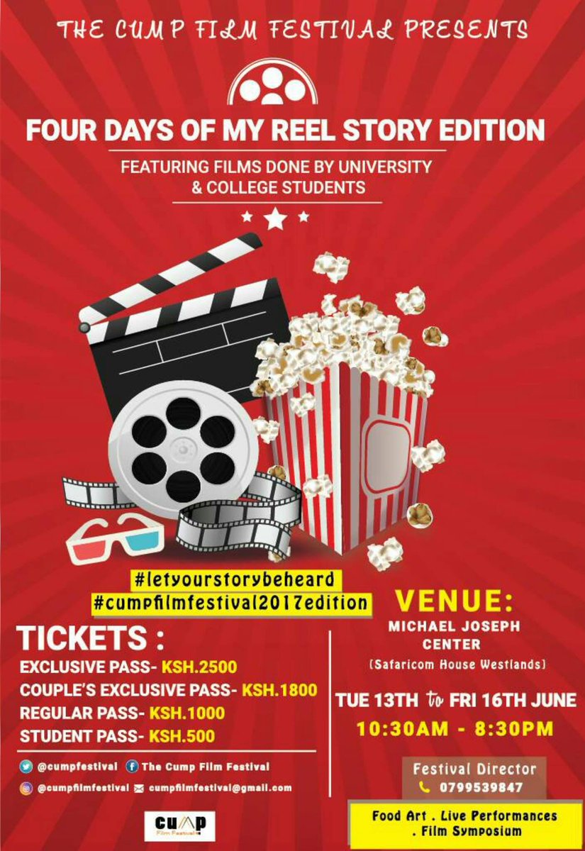 GetMpango's tweet photo. The CUMP Film Festival - Let your story be heard at Michael Joseph Center #CumpFilmFestival2017Edition #GetMpango https://t.co/hZXqJBSnYQ https://t.co/GCDZv38h1h