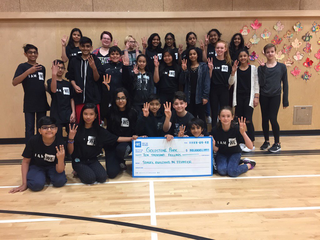 goldstonepark's tweet photo. Our We Team reached our fundraising goal of $10000 to build a school on Ecuador. Thanks to our whole community! https://t.co/dCYTUQHQNi
