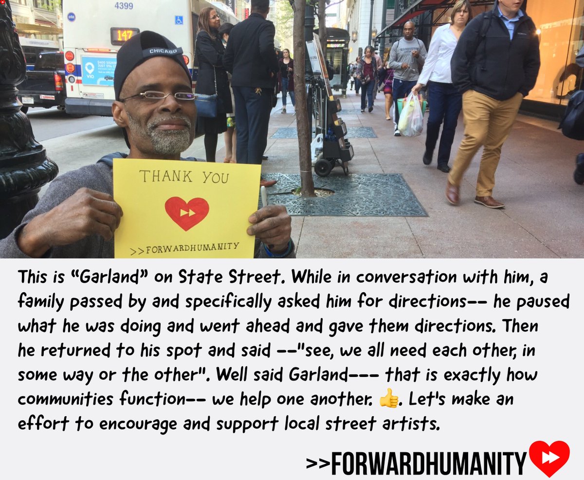 forwardhumanity's tweet image. This is Garland on State Street-- a local street artist.