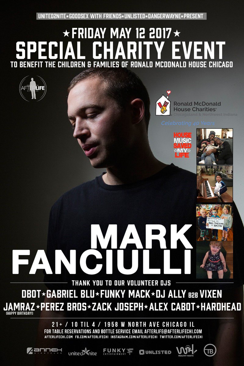 annexchicago's tweet photo. Friday May 12 - ALL PROCEDES GO TO RONALD MCDONALD HOUSE CHARITIES! LETS GO!!! :) :) :) https://t.co/D19DIubSbl