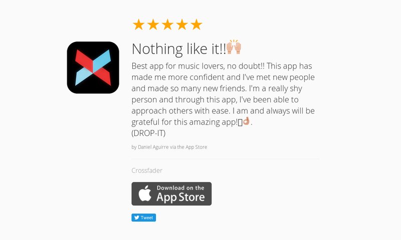 5 Star Review: "Nothing like it!!🙌🏼: Best app for music lovers, no doubt!! This app has ma…" launchkit.io/reviews/tJckgI…