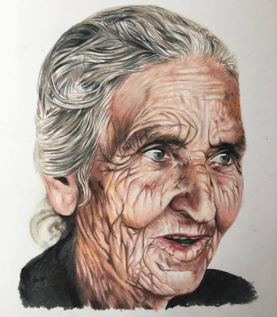 Burch_Tattoos's tweet photo. Second practice at drawing the old lady, with tattoo restrictions. #burchscribbles #fivekeystattoo #coloredpencil … https://t.co/XvhOi4kMvf https://t.co/45l6LaOMuz