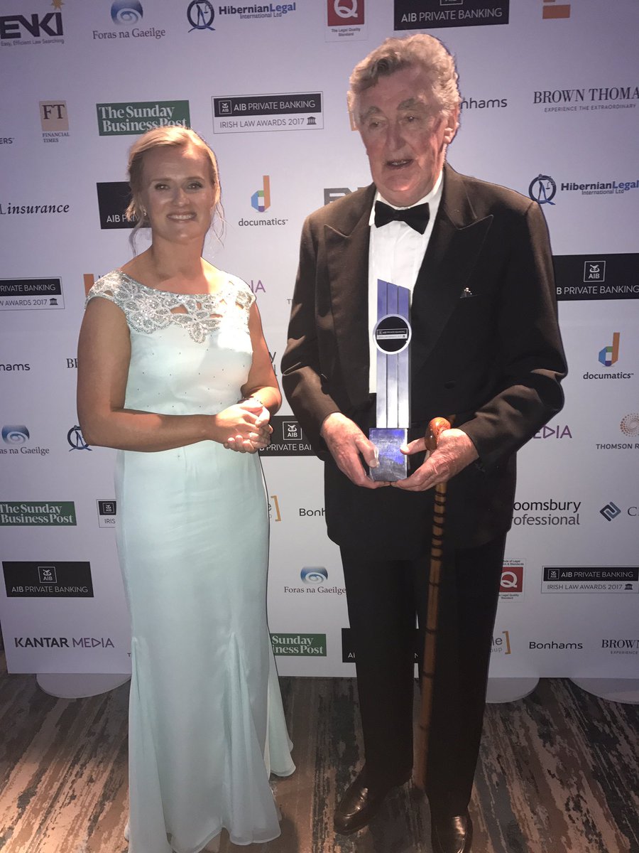 The Lifetime Achievement Award sponsored by Sponsored by The Institute of Legal Research &amp; Standards goes to Judge Ronan Keane #AIBILA2017