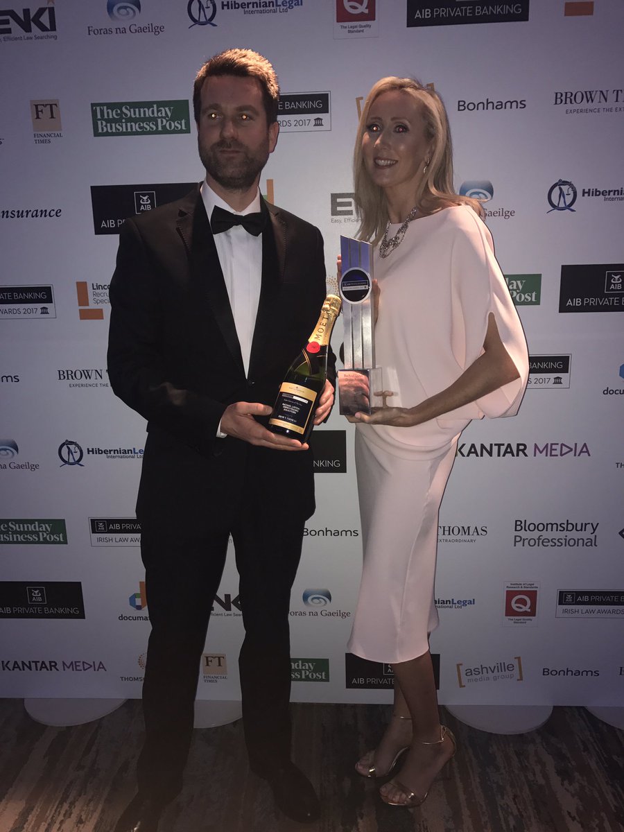 The recipient of Dublin Solicitor of the Year sponsored <a href="/bonhams1793/">Bonhams</a>  is Rachael Liston from <a href="/OrpenFranks/">Orpen Franks Solrs</a> #AIBILA2017