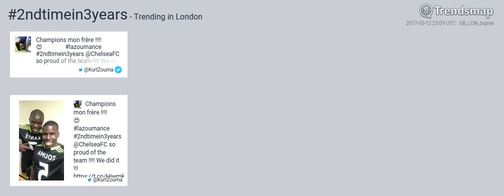 #2ndtimein3years is now trending in #London

trendsmap.com/r/GB_LON_biqree