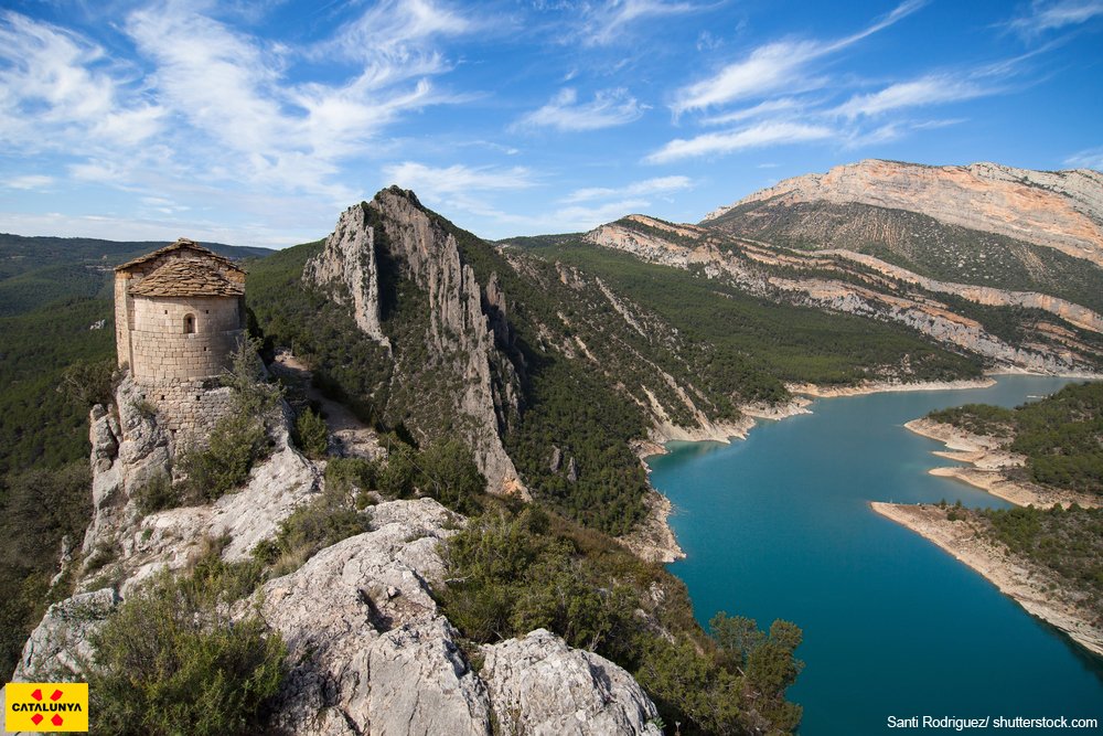 visitcatalonia's tweet photo. Even we are amazed by the Pertusa hermitage in #Lleida province. How did they ever build it? https://t.co/hD4DQTnrz1