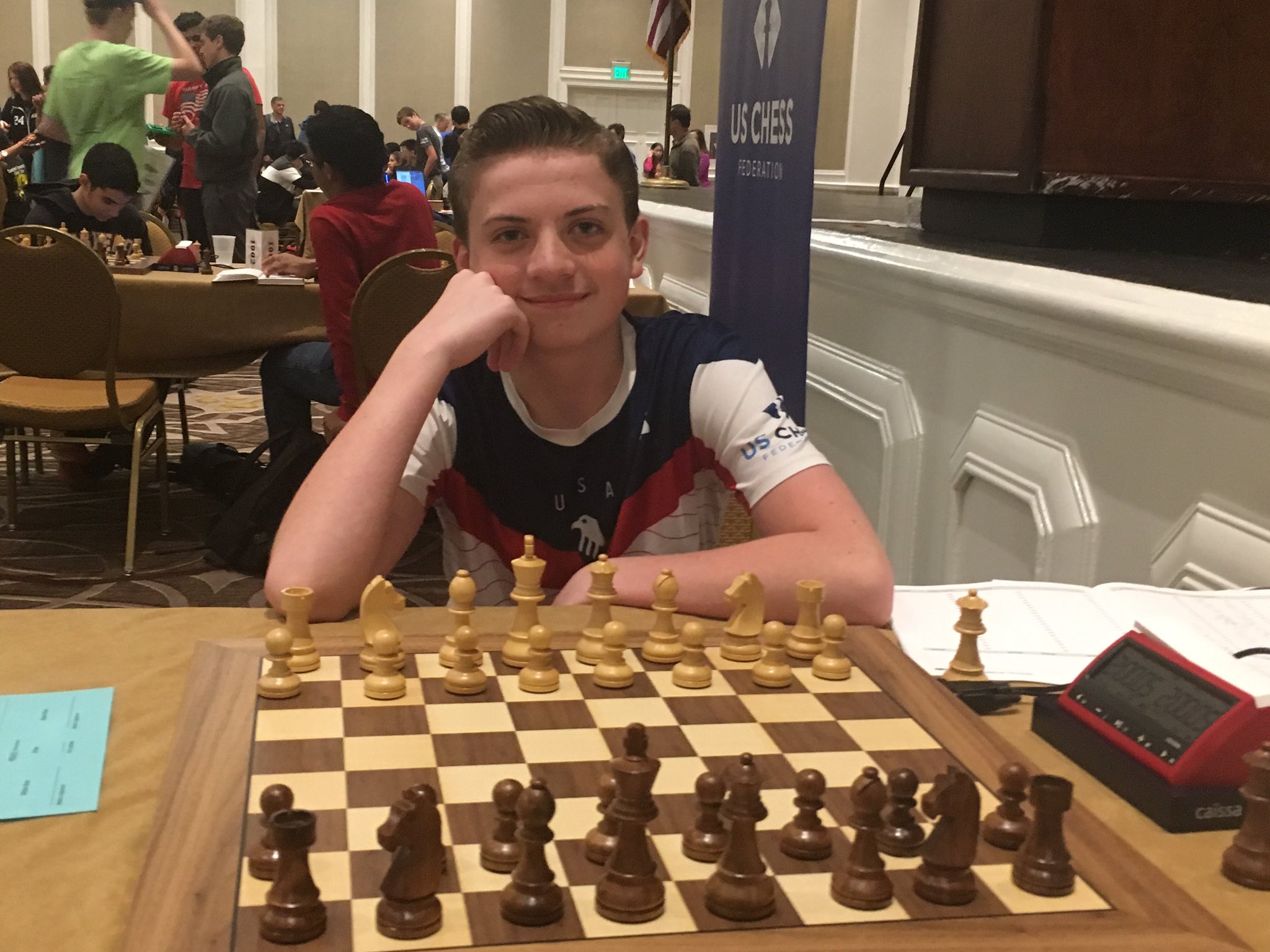 US Chess on X: Top rated Hans Niemann is about to start his 2nd game. He  says I'm being really careful, because just one bad move could ruin  everything  / X