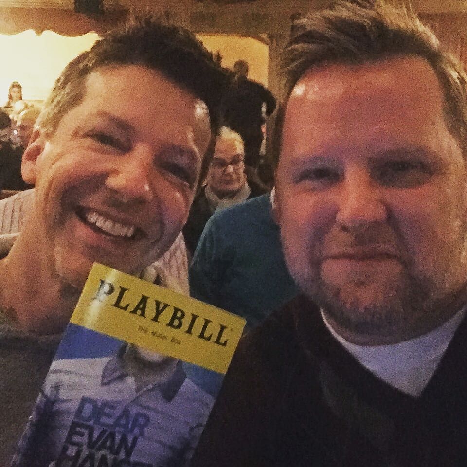 SeanHayes's tweet photo. Finally getting to see @dearevanhansen with @scotticenogle.  Very excited. #NYCTheatre https://t.co/5MXMnK5rxH https://t.co/IWMuiPBhTt