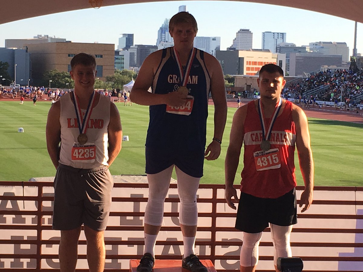Graham Steer Hunter Dooley is the Shot Put STATE CHAMPION with a throw of 54'2"! GREAT JOB HUNTER!