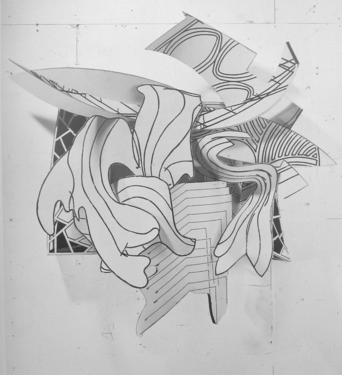 Frank Stella, paper sketch for The Dart. Happy birthday, 