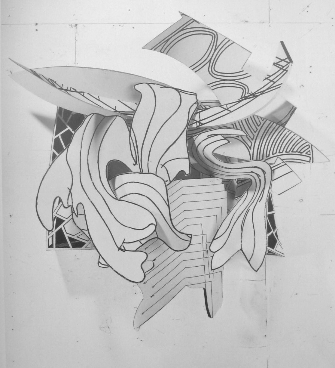 Frank Stella, paper sketch for The Dart. Happy birthday, 