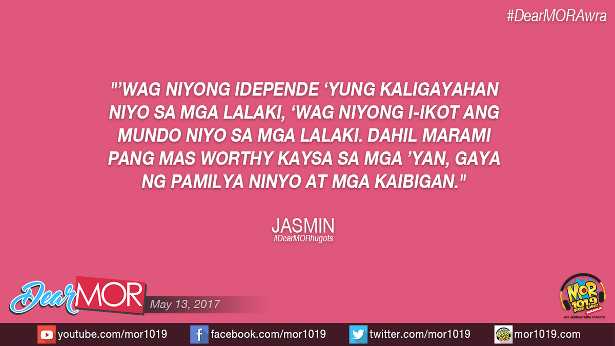 MORentPH's tweet photo. #DearMOR
#DearMORAwra
#DearMORHugots https://t.co/3cyJ3RE47W