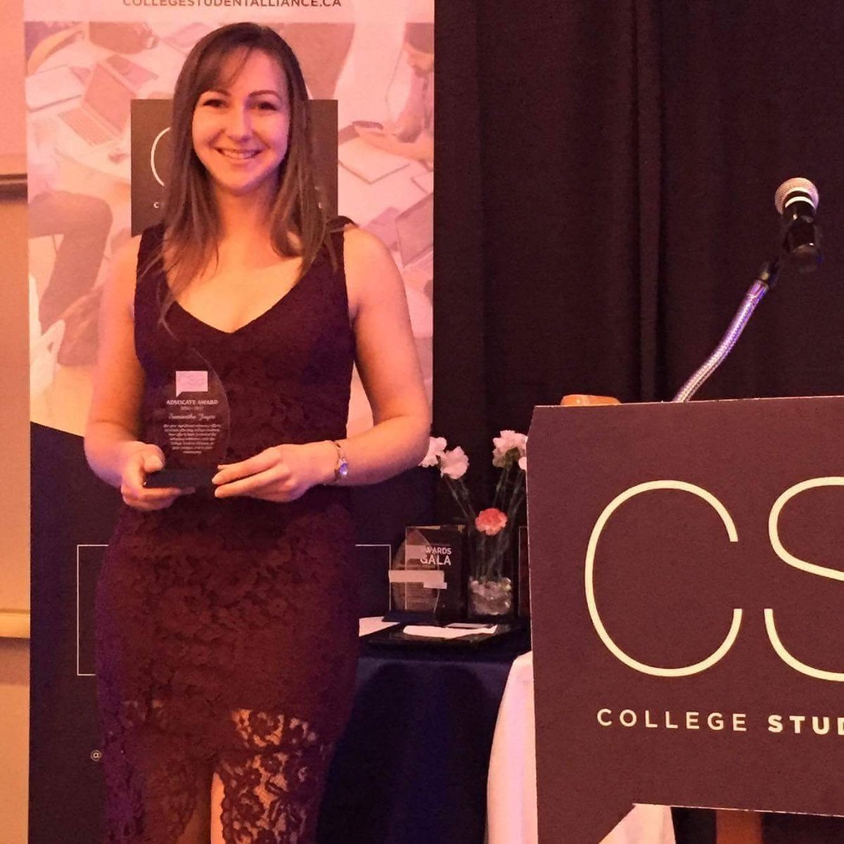 BrockvilleSAC's tweet photo. Congrats to Samantha Joyce for winning the CSA's Advocacy Award! We could not be more proud <3 #CSAMay #BrockvilleSAC #TearsWereShed https://t.co/ZSMwHxInYK