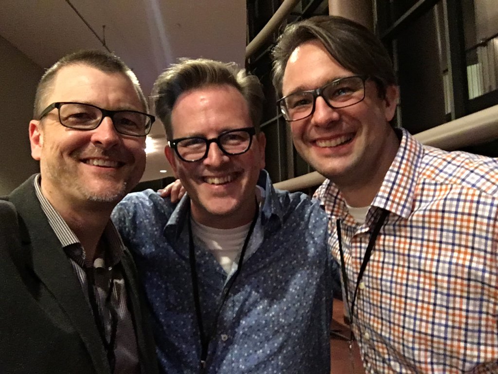 Me, <a href="/Ignitempls/">Ignite Minneapolis</a> producer <a href="/SweetKuni/">Patrick Kuntz</a> and fellow speaker <a href="/ivanstegic/">Ivan</a> after all the talks were done last night. What an amazing experience.
