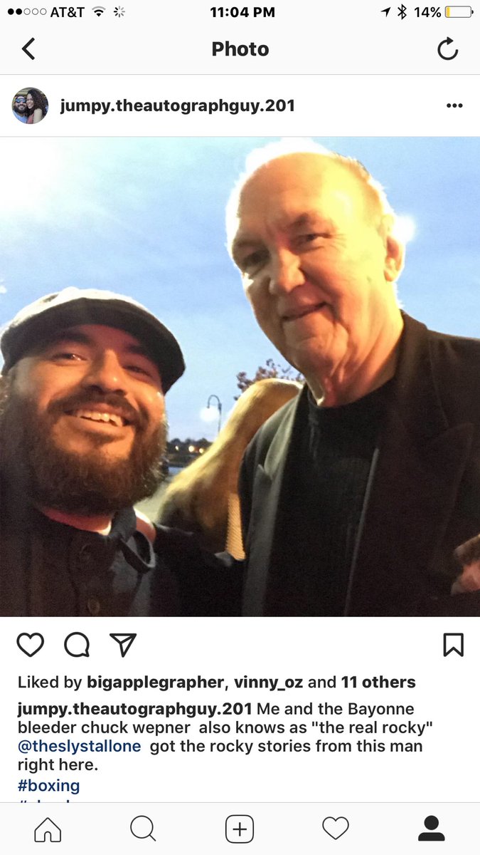 jOrgEjumpy201's tweet image. Met "the Bayonne bleeder" chuck wepner today. #therealrocky