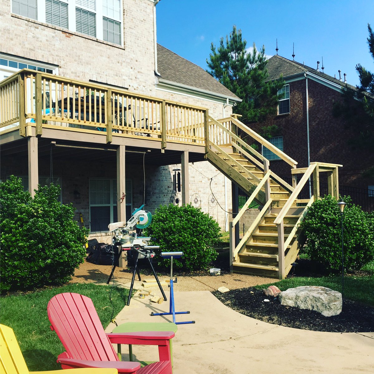 BushRemodeling's tweet image. Finishing up a deck in Franklin!!