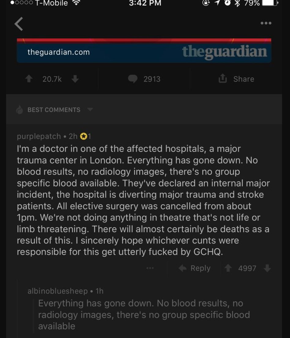 huzeyfeonal's tweet image. #WannaCry zararlısının en gerçekci ve üzücü sonuçlarından biri