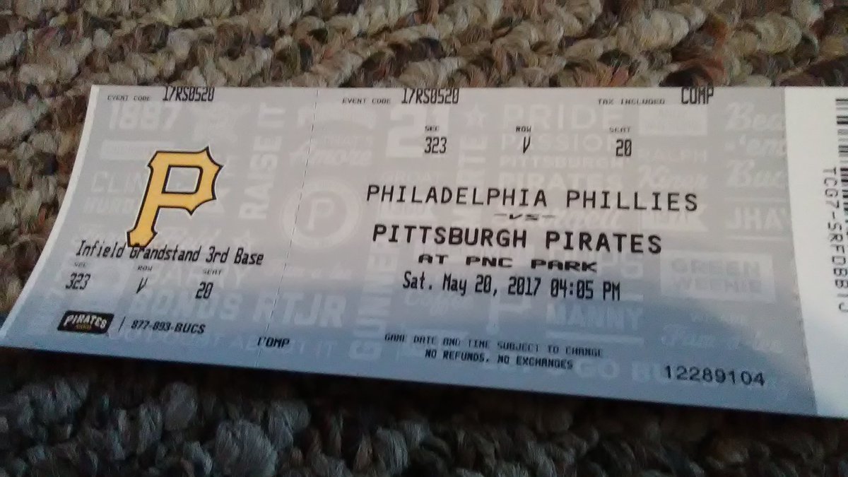 JesseParker2914's tweet photo. May 20th 4 @Pirates #3rdBaseLine tickets courtesy of the @937TheDawg...you guys Rock.. @BigJohnHallamFM #receptionist was Awsome..#ThankYou https://t.co/oZaehyXJEk