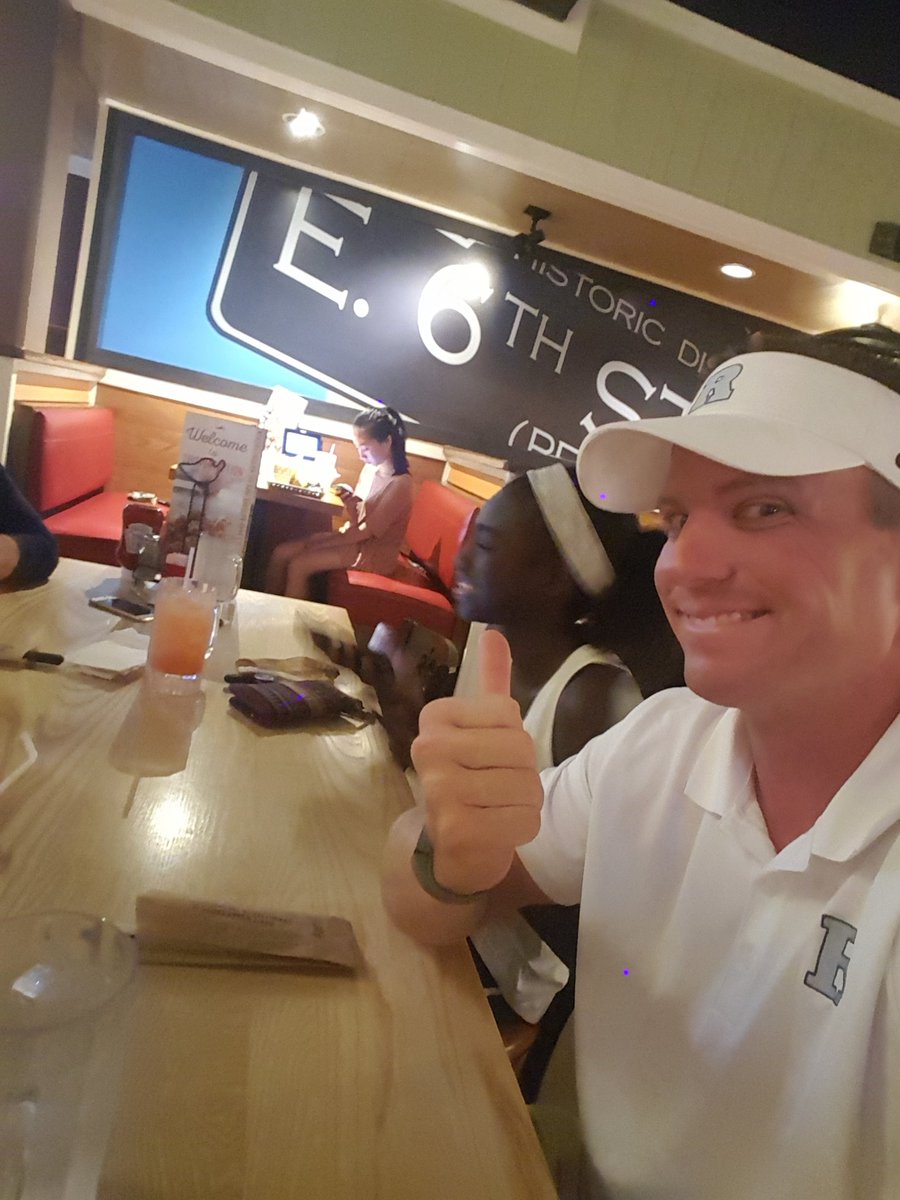 coachklintking's tweet photo. Just sitting down for dinner next to a State Medalist...@binta_ka #NoBigDeal #ShesReallyFast https://t.co/CFEo1dMziE