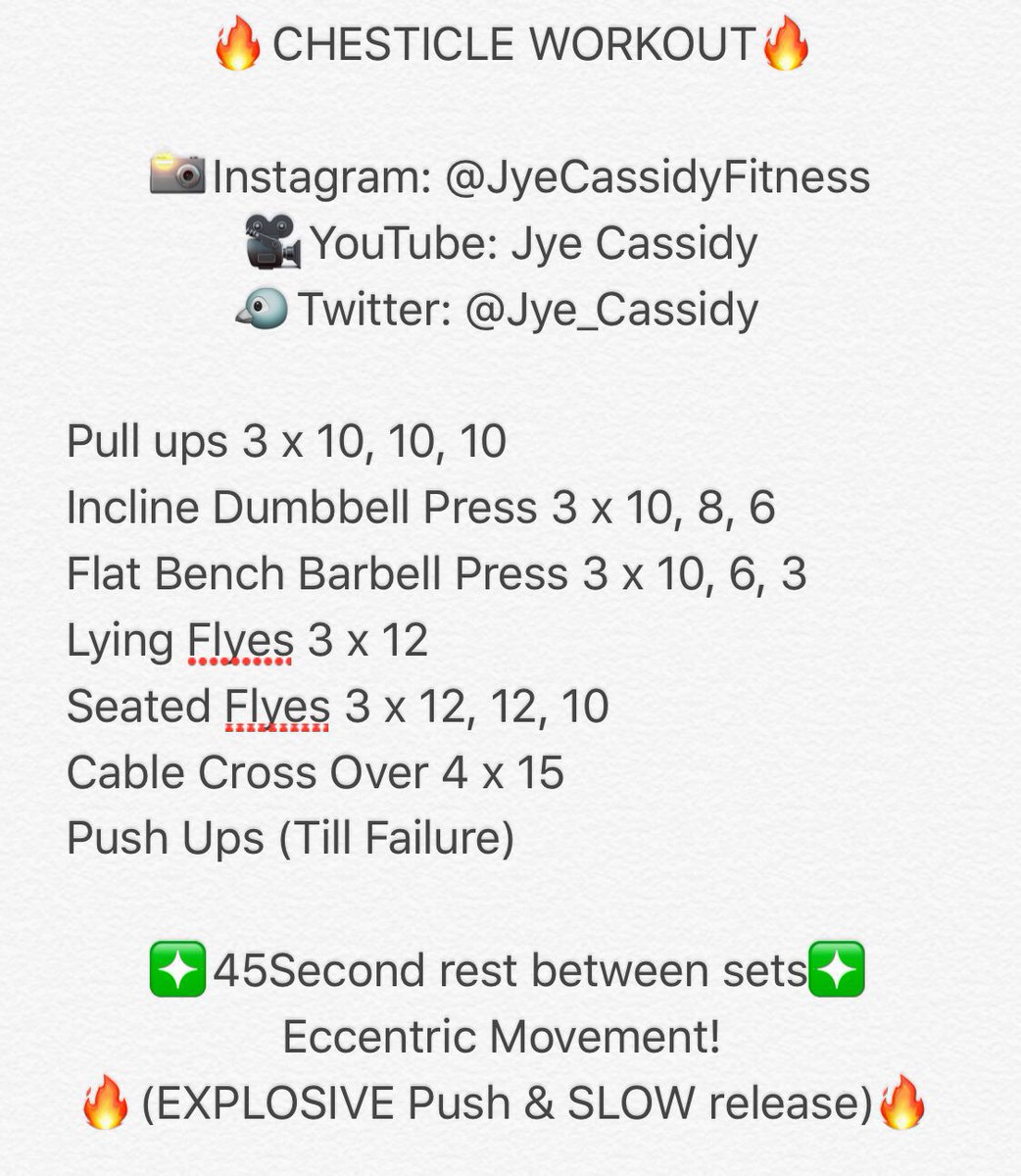 LEGENDSofMUSCLE's tweet photo. Try our Athletes @jye_cassidy Chest workout πͺπ½π₯
#LEGENDSOFMUSCLE https://t.co/fClBu07Yh1