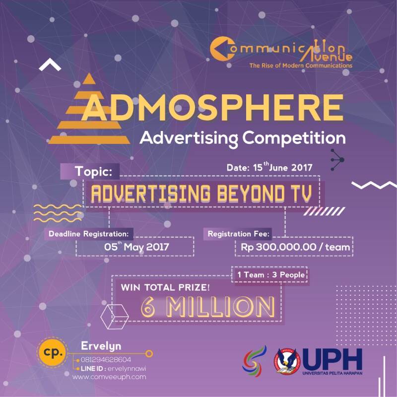 HMPSILKOMUPH's tweet photo. (cnt) with these following competitions:
• Call For Papers
• ADMOSPHERE(Advertising)
• PRIDE(Public Relations)
• News Presenting Competition https://t.co/oVgUiaPSf1