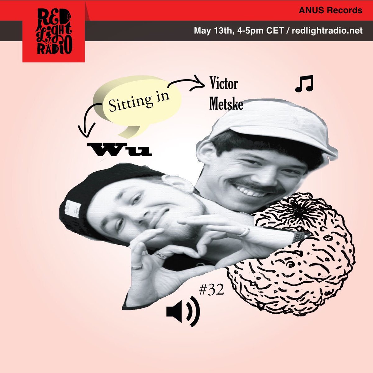 Today from 4-5pm CET ANUS Records Radio #32 w/ Wu &amp; Victor Metske sitting in.
Tune in @Red_Light_Radio
