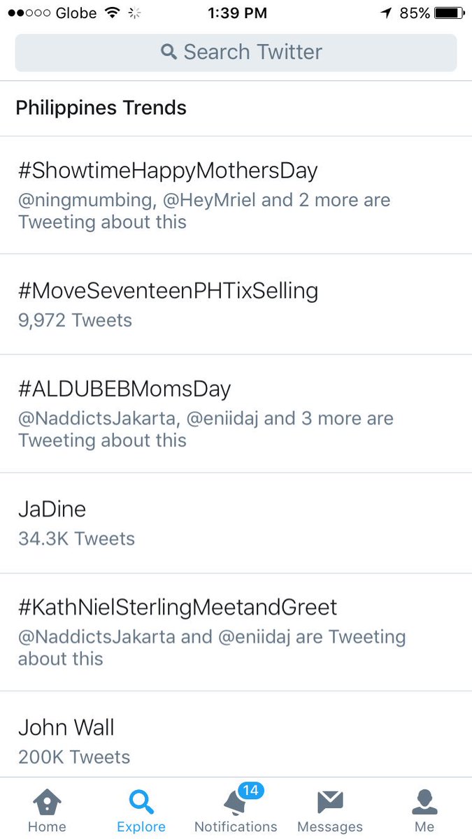 Trending spontaneously ang "JaDine" at syempre top spot ang Showtime! 💕

ItsShowtime WelcomesJaDine 
#ShowtimeHappyMothersDay