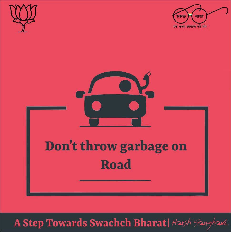Harsh Sanghavi on Twitter "Don't throw garbage on Road.…