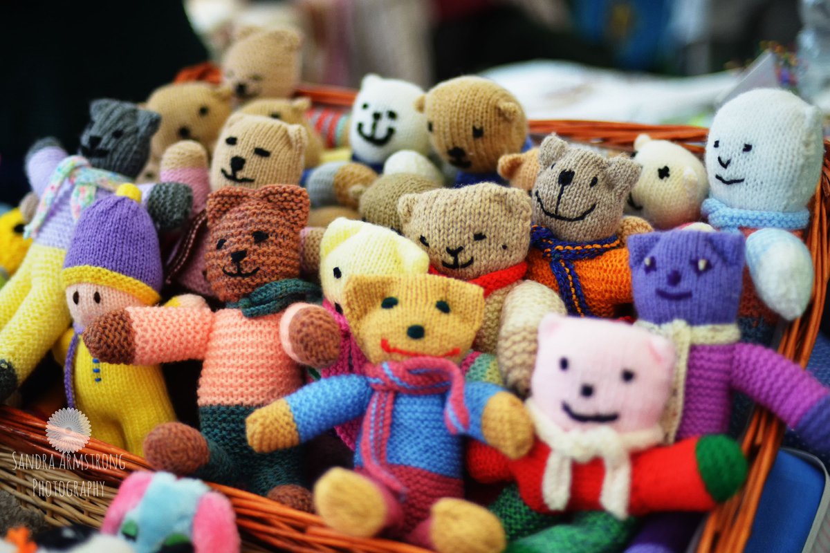 basket of teddies, all hand knit little individuals #BalmoralShow2017 #Womensinstitute