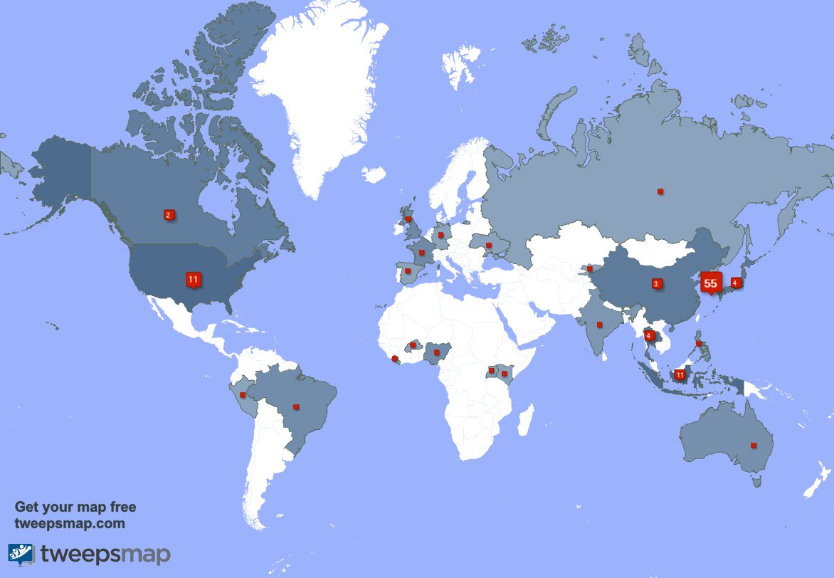 tfaehyung's tweet photo. My followers are in South Korea(55%), USA(11%)... Get your map too: https://t.co/ygH442nf8r https://t.co/8BceevmJoO