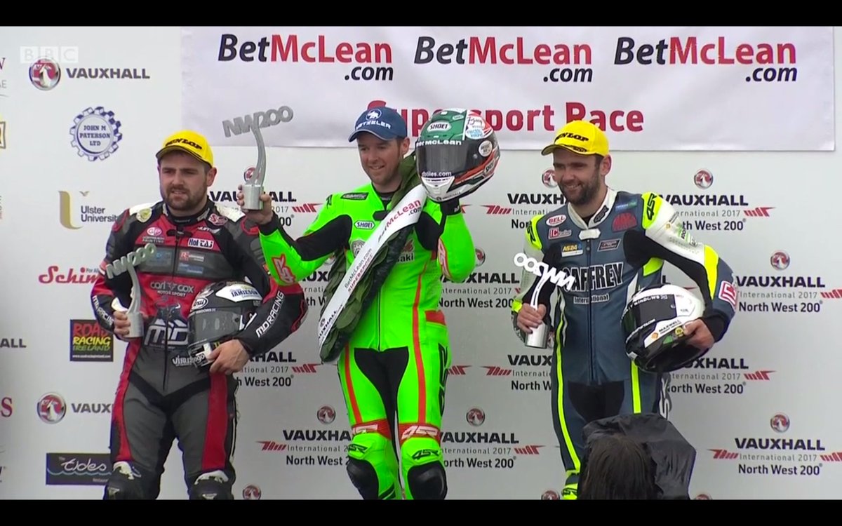 McCallsLisburn's tweet photo. Top step again for the @weewizard34 !! Win #19 at the #NW200 #Brave #ProudtoSponsor #Weewizard34 https://t.co/dHQJVSpYhm