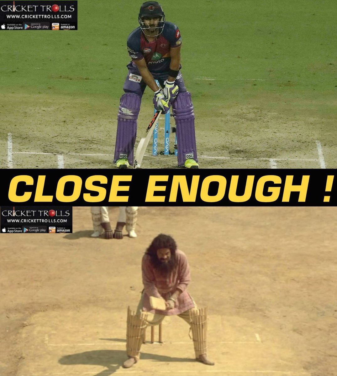 CricketTimesHQ's tweet photo. @tiwarymanoj 's stance against @DelhiDaredevils #DDvRPS #IPL2017 #IPL https://t.co/KOPf3fynrO