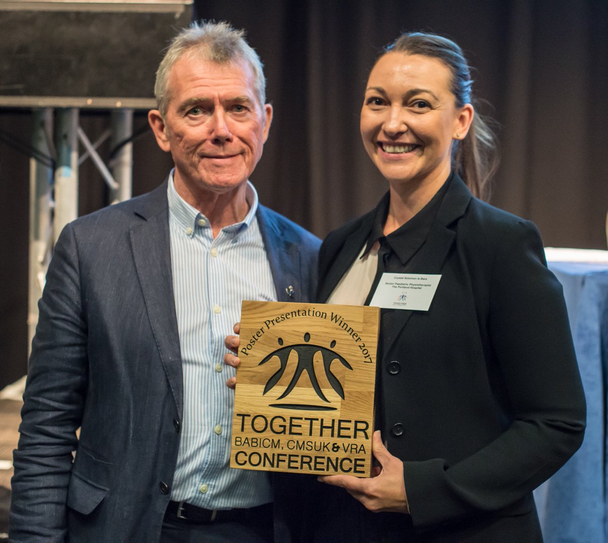 MikeBeardPhoto's tweet photo. Crystal receives her award for best poster #together17 @crystaljade83 @Rehab_Together @EMCCHotel @UKVRA https://t.co/6KJUJP5ynq