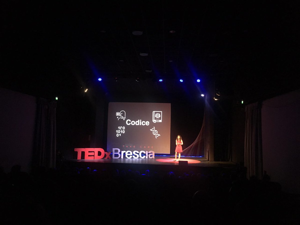 <a href="/MartaGhiglioni/">Marta Ghiglioni</a> is talking about coding and law at #tedxbrescia #takecare / <a href="/gabrielelana/">Gabriele Lana</a> <a href="/pcamoz/">Paolo Camozzi</a>