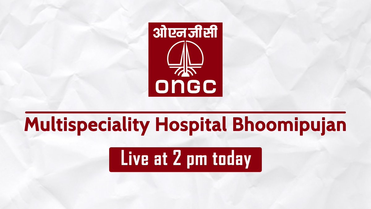 Newscript_India's tweet photo. Catch Live Stream of #ONGCMultispecialityHospital Bhoomipujan from Assam at 2pm today. #OngcCSR @sarbanandsonwal @PMOIndia @dpradhanbjp https://t.co/3q0L8zhmon
