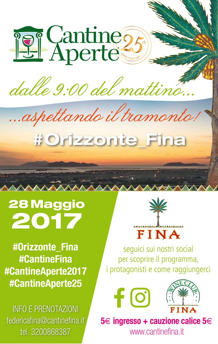 Torna l'evento più atteso dai turisti del vino alle #CantineFina #CantineAperte2017 #CantineAperte25 <a href="/MTV_Italia/">MovimentoTurismoVino</a>