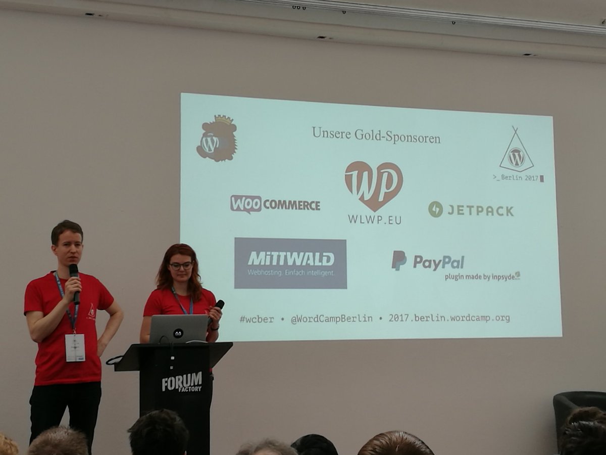 bernhardhinsken's tweet photo. Es geht auch beim @WordCampBerlin nichts ohne Unterstützung 👍🏼
#Gold, #Silber, #Bronze und besonders die #Community #Sponsoren 👏🏼👏🏼👏🏼
#wpber https://t.co/e2BdikvNk9