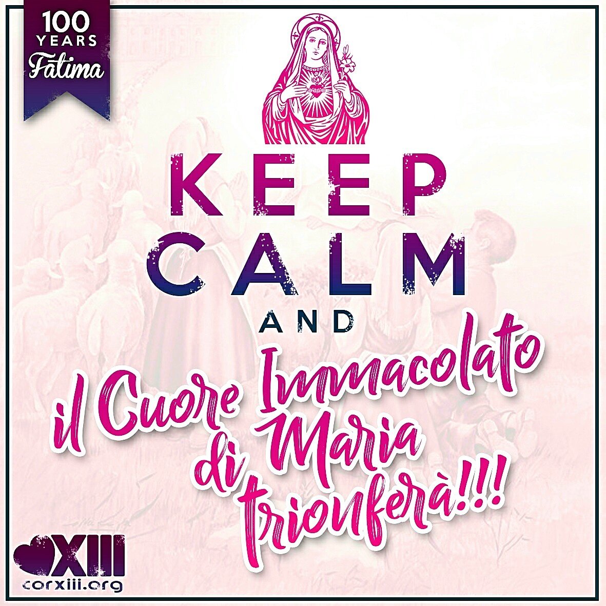 Corxiii_org's tweet photo. 100 anni fa, a Fatima, la promessa più bella di Maria all'umanità ❤ #cuoreimmacolato #fatima #13maggio #100anni #PapaFrancesco https://t.co/id2uE1HQzr