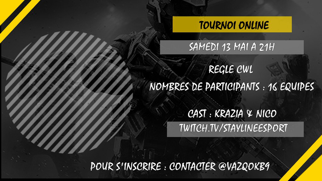 Hopy_NY's tweet photo. Nous organisons un tournoi Online sur IW ce soir à 21h Veuillez contacter @StayLine_Gaming pour s'inscrire

@ScrimsX @ScrimsVite

#RT Please https://t.co/PIx3B6gbDs
