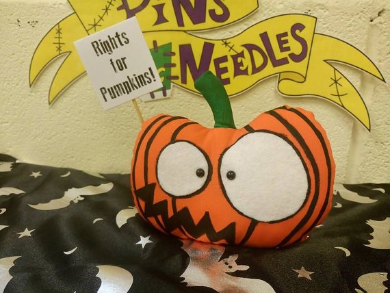Pumpkins have rights too! ow.ly/h9qA30bGnky #pumpkin #etsyshop #halloween #promotehorror #etsy #pinsandneedles #geekshare #scareshare