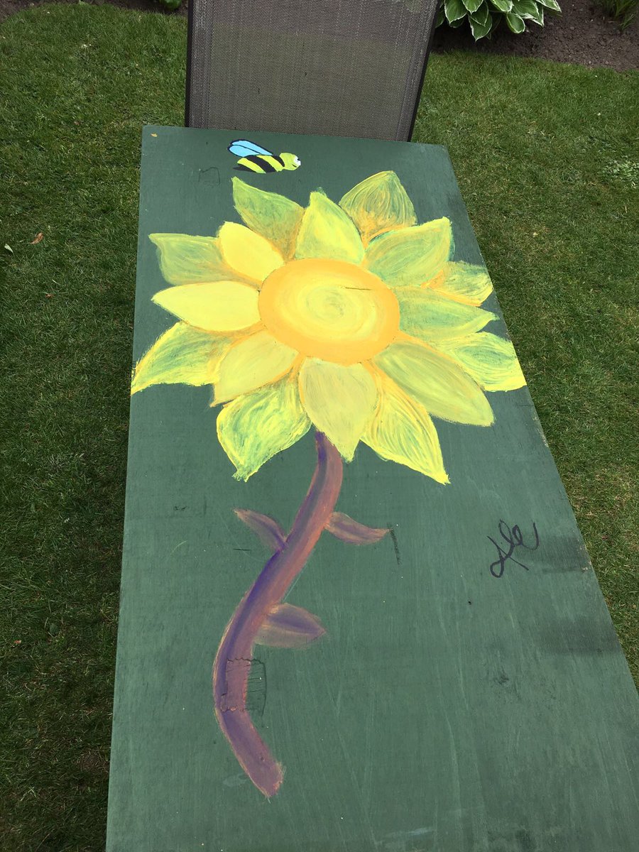 chris82eddy's tweet photo. @BramleyJunior Painting done by Annabel Edwards  ( 6WB ) for her nannies garden. https://t.co/VqpX2msWvV