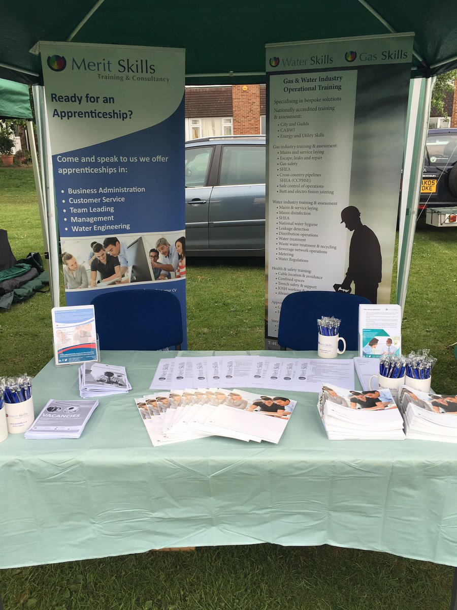 MeritSkills's tweet photo. All set up and raring to go! @YaxleyFestival #yaxfest #communityspirit https://t.co/MnmHyUWXSZ