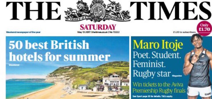 Just casually making the front page of <a href="/thetimes/">The Times and Sunday Times</a> this morning 😎 #AnchorArmy <a href="/palmersbrewery/">Palmers Brewery</a> <a href="/somersetchef/">Somersetchef</a> @Do0kie37  <a href="/BIIandBIIAB/">The BII</a> <a href="/morningad/">The Morning Advertiser</a>
