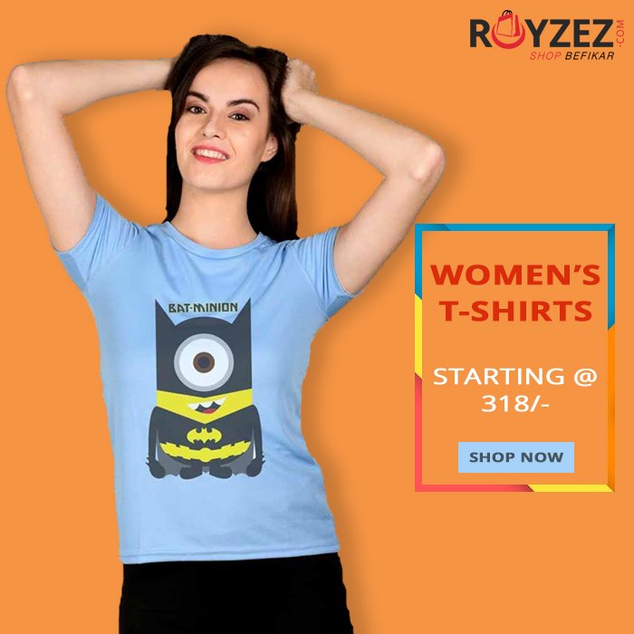 Royzezcom's tweet photo. Look more beautiful &amp; charming than ever before with stylish collection of Women T-shirts. #OnlineShopping #Tshirts #Vneck #Halfsleeve https://t.co/mldKQCuwvB