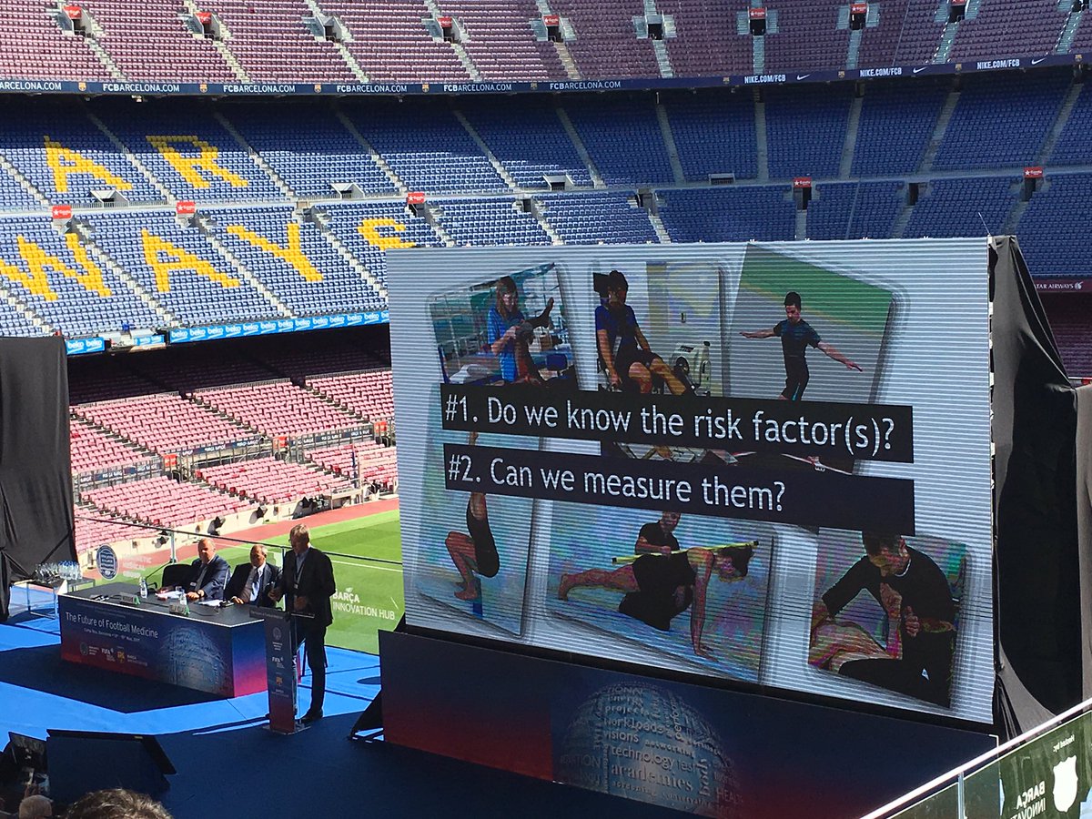 Great presentation by prof. <a href="/RoaldBahr/">Roald Bahr</a> on the difficulties with measuring risk factors and the importance of injury prevention. #FFMED