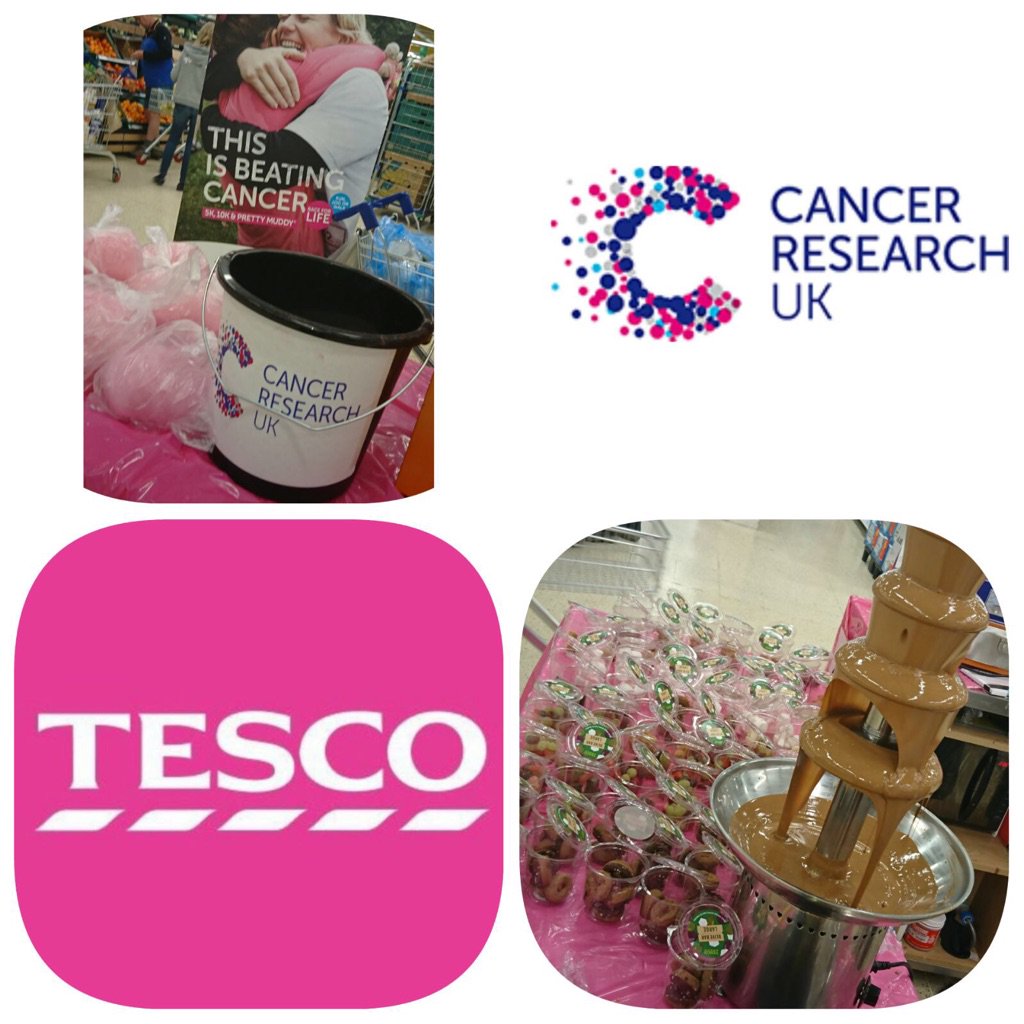 Tesco Oldham turns pink again to help raise money for CR_UK and <a href="/TheChristieNHS/">The Christie NHS</a>. <a href="/abrow67/">Andrew Brown</a> <a href="/Will_hldswth/">Will Houldsworth</a> <a href="/becky_jeffrey/">Becky Jeffrey</a>