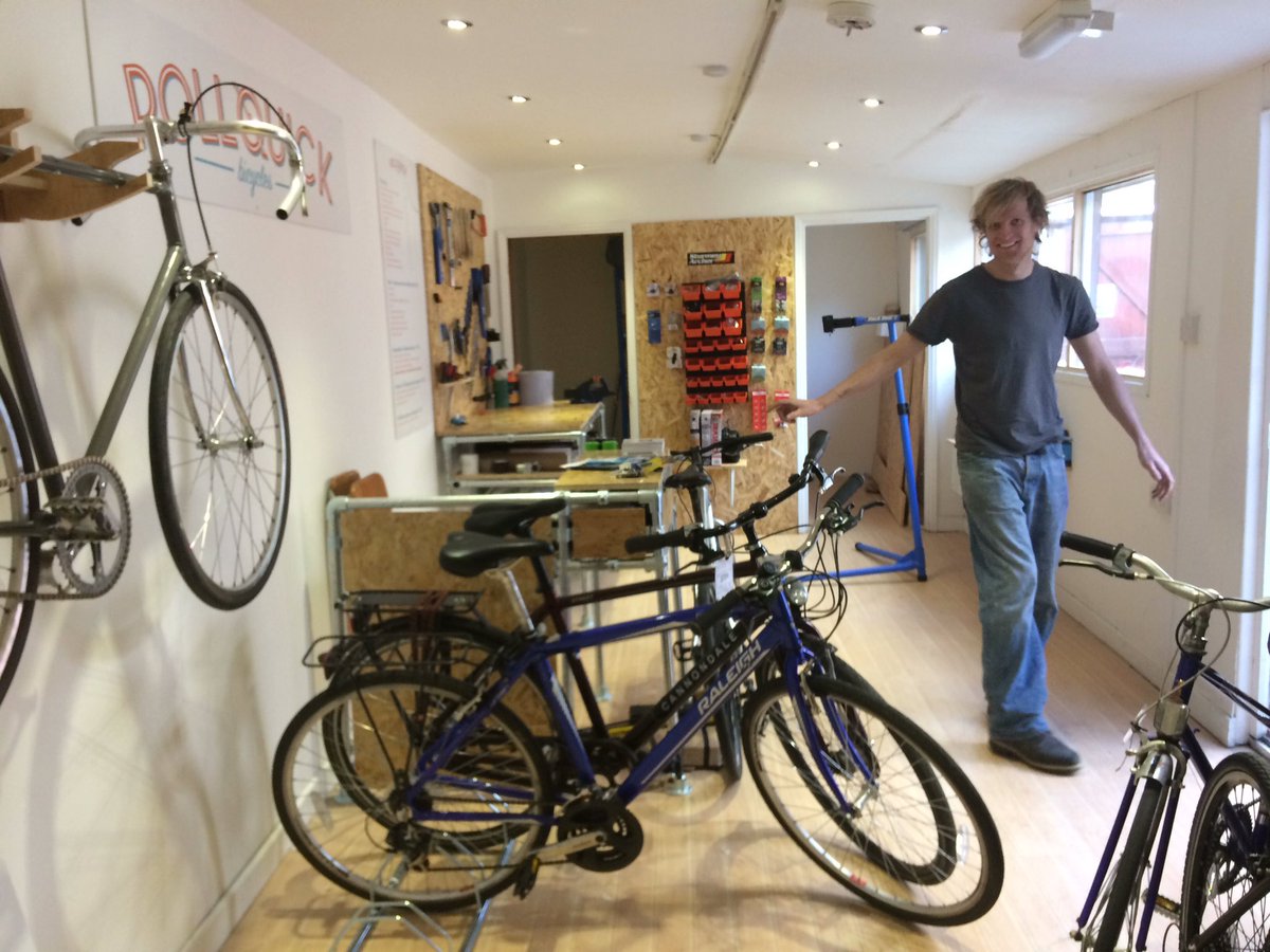 CardiffMADE's tweet photo. Big day @CardiffMADE-@Rollquick bicycles here set up &amp; ready to service your bikes !! Open tues-sat, 10-6. Welcome to Dan &amp; the team https://t.co/hNBFetBjQX