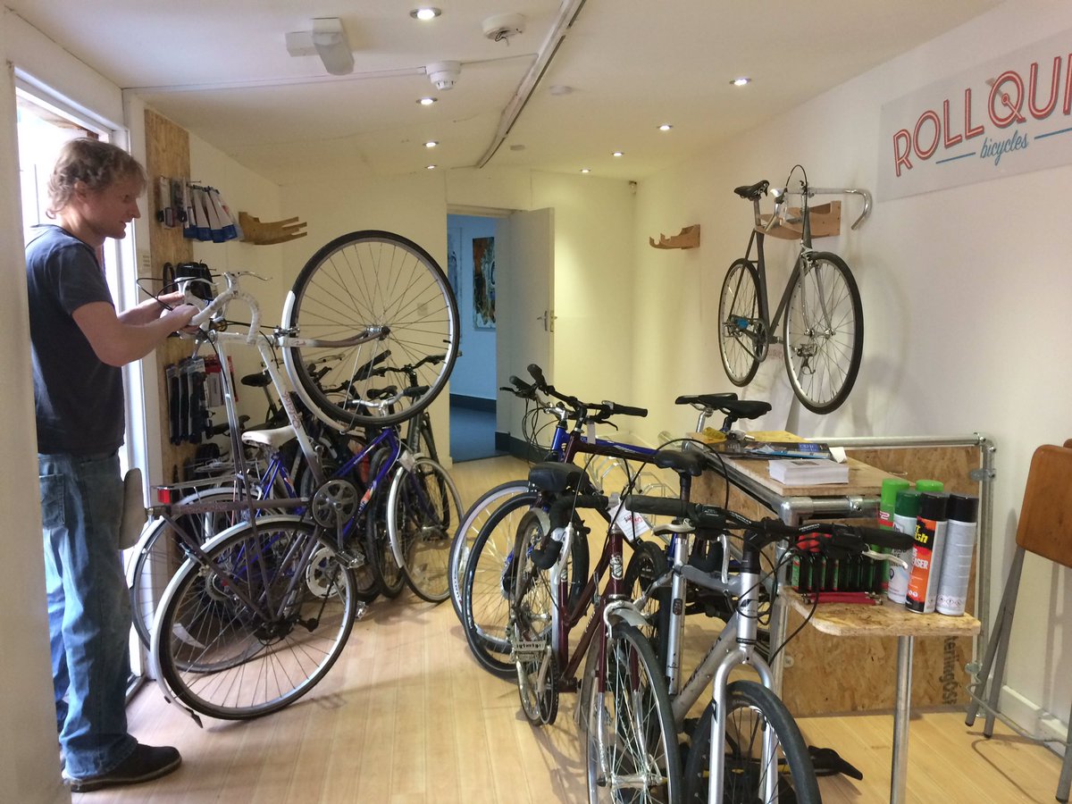 Big day <a href="/CardiffMADE/">Cardiff Made</a>-<a href="/Rollquick/">Rollquick Bristol</a> bicycles here set up &amp; ready to service your bikes !! Open tues-sat, 10-6. Welcome to Dan &amp; the team